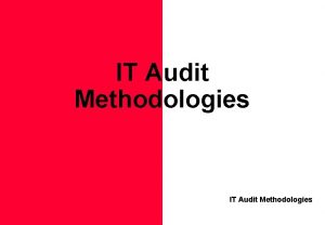 IT Audit Methodologies Titelwiederholung des ersten Kapitels IT