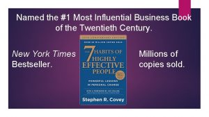 Named the 1 Most Influential Business Book of