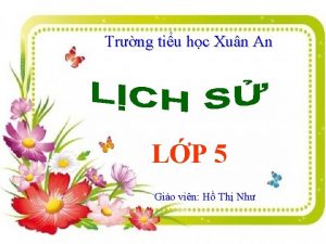 Trng tiu hc Xun An LP 5 Gio