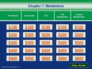 Chapter 7 Metabolism The Basics Glycolysis TCA Fat