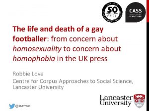 The life and death of a gay footballer