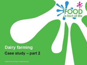 Dairy farming Case study part 2 BRITISH NUTRITION