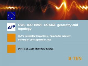 OWL ISO 15926 SCADA geometry and topology OLFs