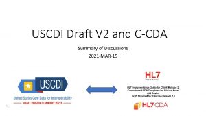 USCDI Draft V 2 and CCDA Summary of