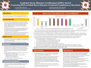 Academic Nurse Educator Certification ANEC Award Promoting NLN