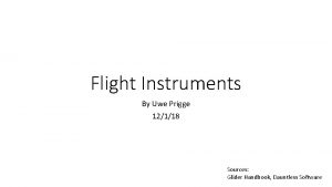 Flight Instruments By Uwe Prigge 12118 Sources Glider