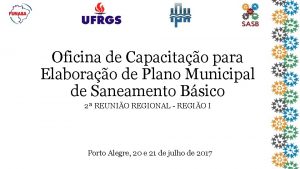 Oficina de Capacitao para Elaborao de Plano Municipal