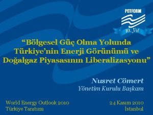 Blgesel G Olma Yolunda Trkiyenin Enerji Grnm ve