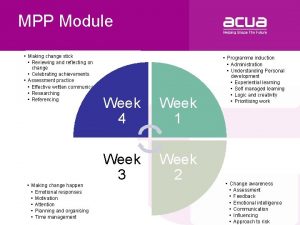 MPP Module Making change stick Reviewing and reflecting