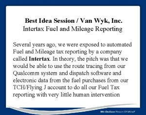 Best Idea Session Van Wyk Inc Intertax Fuel