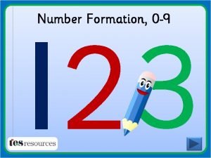 Number Formation 0 9 23 Choose a number