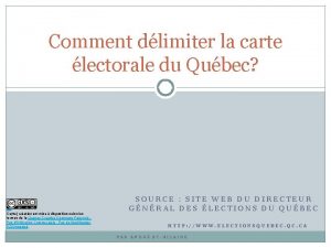 Comment dlimiter la carte lectorale du Qubec Cette