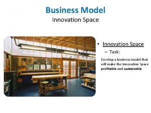 Business Model Innovation Space Innovation Space Task Develop