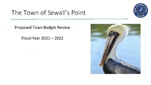 The Town of Sewalls Point Proposed Town Budget