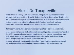 Alexis De Tocqueville AlexisCharlesHenryMaurice Clrel de Tocqueville si