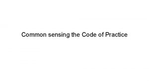 Common sensing the Code of Practice SEND Reform