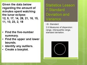 Given the data below regarding the amount of