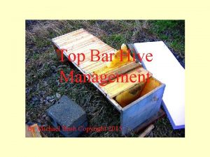 Top Bar Hive Management By Michael Bush Copyright