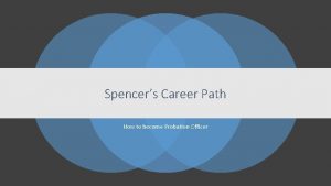 Spencers Career Path How to become Probation Officer