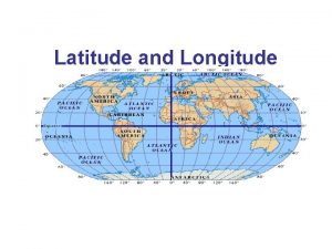 Latitude and Longitude Latitude The North Pole is