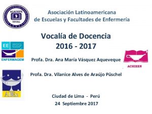 Asociacin Latinoamericana de Escuelas y Facultades de Enfermera