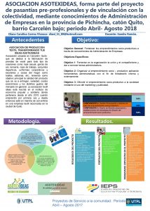 ASOCIACION ASOTEXIDEAS forma parte del proyecto de pasantas