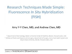 Research Techniques Made Simple Fluorescence In Situ Hybridization
