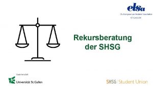 Rekursberatung der SHSG bersicht 1 Prfungseinsicht 2 Unterschied