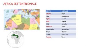 AFRICA SETTENTRIONALE STATO CAPITALE Algeria Algeri Ciad Ndjamena