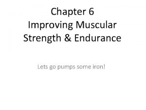 Chapter 6 Improving Muscular Strength Endurance Lets go