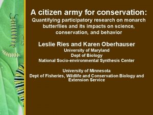 A citizen army for conservation Quantifying participatory research