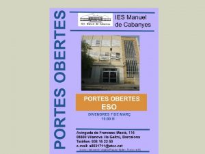 CALENDARI PREINSCRIPCI I MATRCULA ESO CURS 2014 15