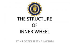 THE STRUCTURE OF INNER WHEEL BY NR DATIN