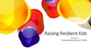 Raising Resilient Kids Family Wellness March 17 2021