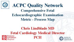 ACPC Quality Network Comprehensive Fetal Echocardiographic Examination Metric