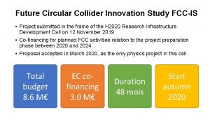 Future Circular Collider Innovation Study FCCIS Project submitted