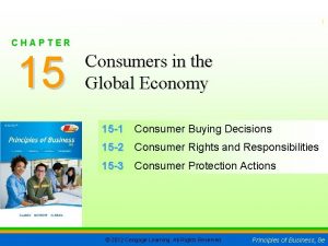 Chapter 15 consumers in the global economy