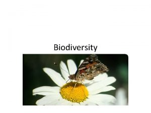 Biodiversity Biodiversity which is short for biological diversity