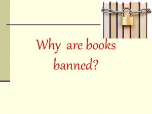 Why are books banned Lets read and pronounce