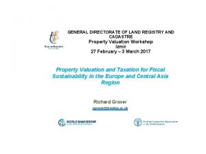 GENERAL DIRECTORATE OF LAND REGISTRY AND CADASTRE Property