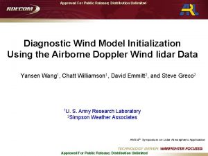 Approved For Public Release Distribution Unlimited Diagnostic Wind