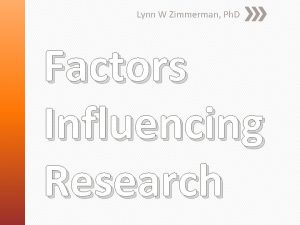 Lynn W Zimmerman Ph D Factors Influencing Research