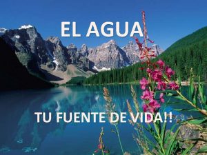 EL AGUA TU FUENTE DE VIDA En la