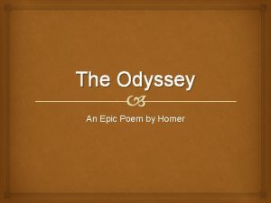 The Odyssey An Epic Poem by Homer The