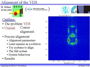 Alignment of the VDS M Bruer 20 06