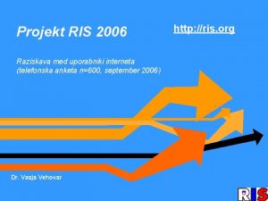 Projekt RIS 2006 Raziskava med uporabniki interneta telefonska