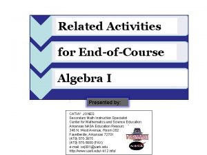 Related Coordinate Geometry Activities Transformations for EndofCourse Algebra