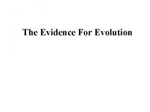 The Evidence For Evolution Artificial Selection Artificial Selection