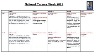 National Careers Week 2021 Year 7 Year 8