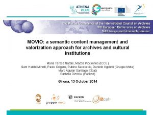 MOVIO a semantic content management and valorization approach